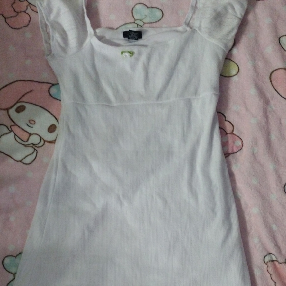 Adorable White Sleeveless Mini Dress